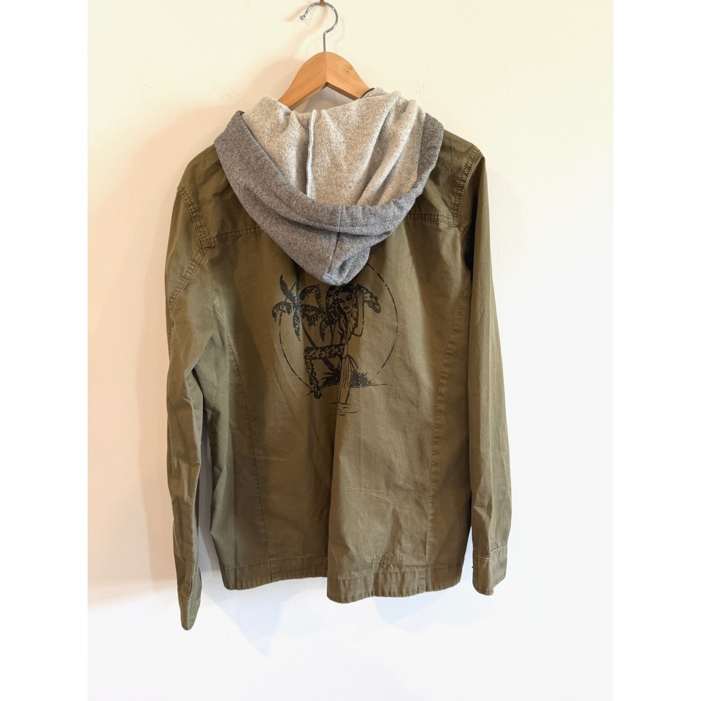 American Eagle Outfitters Army Green Utility Hood Hawaii field jacket Large